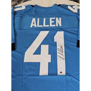 Josh Allen Autographed/Signed Jersey Teal Custom Jersey